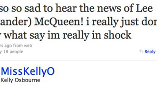 Celebs Mourn Alexander McQueen On Twitter